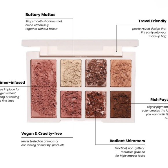 Chic Eyeshadow Palette with Cream, Pink, and Brown Hues - Picture 2 of 5